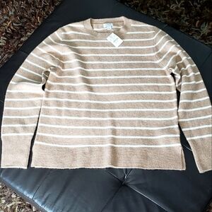 J Crew stripes sweater NWT  (Large)